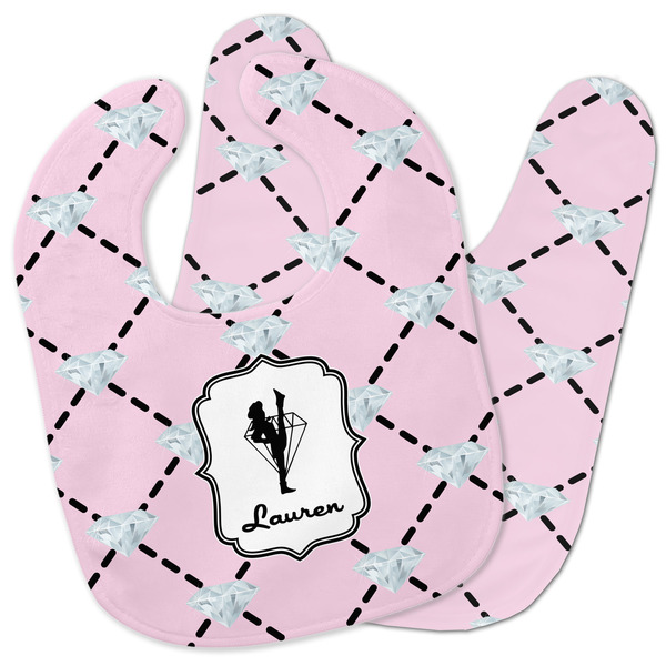 Custom Diamond Dancers Baby Bib w/ Name or Text