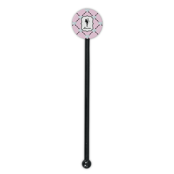 Diamond Dancers Black Plastic 5.5" Stir Stick - Round - Single Stick