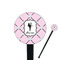Diamond Dancers 7" Round Plastic Stir Sticks - Black - Single Sided (Personalized)