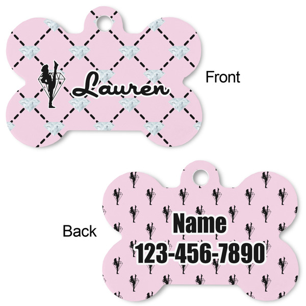 Diamond Dancers Bone Shaped Dog ID Tag - Large - Approval