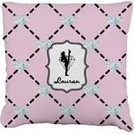 Diamond Dancers Faux-Linen Throw Pillow 16" (Personalized)