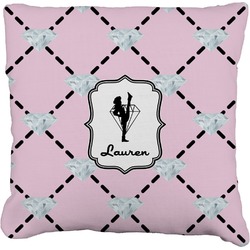 Diamond Dancers Faux-Linen Throw Pillow 16" (Personalized)