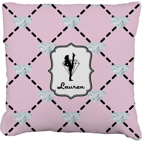 Custom Diamond Dancers Faux-Linen Throw Pillow 16" (Personalized)