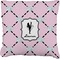Diamond Dancers Faux-Linen Throw Pillow 16" (Personalized)