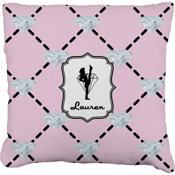 Custom Diamond Dancers Faux-Linen Throw Pillow 18" (Personalized)