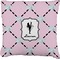 Diamond Dancers Faux-Linen Throw Pillow 18" (Personalized)