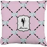 Diamond Dancers Faux-Linen Throw Pillow 20" (Personalized)