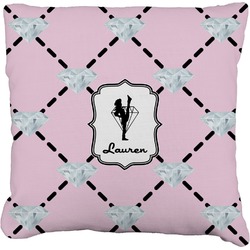 Diamond Dancers Faux-Linen Throw Pillow 20" (Personalized)