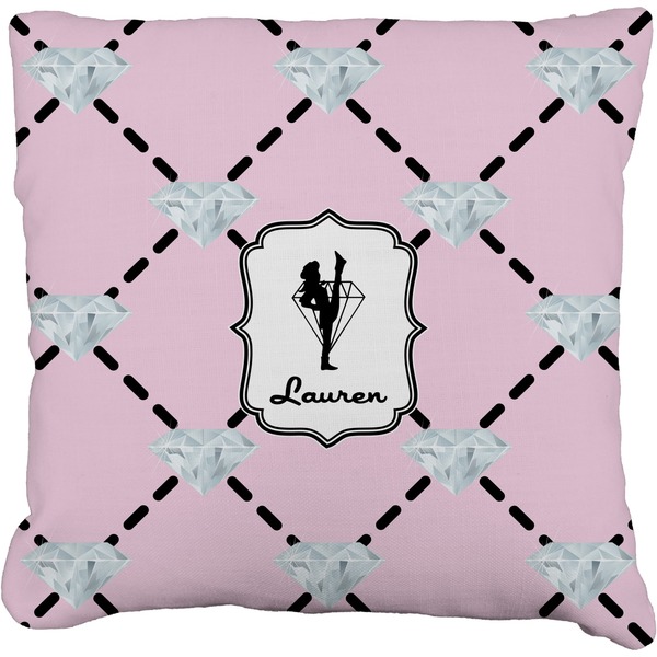 Custom Diamond Dancers Faux-Linen Throw Pillow 20" (Personalized)