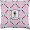 Diamond Dancers Faux-Linen Throw Pillow 20" (Personalized)