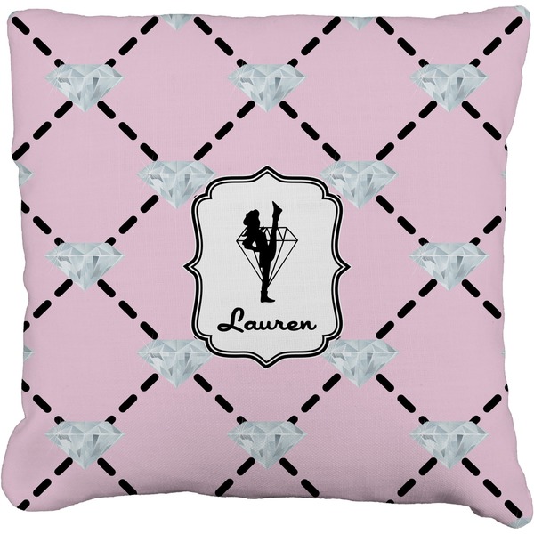 Custom Diamond Dancers Faux-Linen Throw Pillow 26" (Personalized)