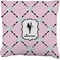 Diamond Dancers Faux-Linen Throw Pillow 26" (Personalized)