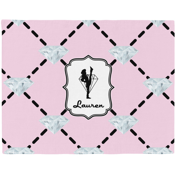 Custom Diamond Dancers Woven Fabric Placemat - Twill w/ Name or Text