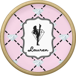 Diamond Dancers Cabinet Knob - Gold (Personalized)