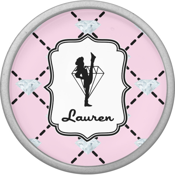 Diamond Dancers Cabinet Knob - Nickel - Front