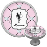 Diamond Dancers Cabinet Knob (Silver) (Personalized)
