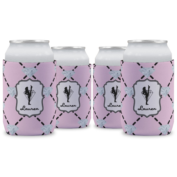 Custom Diamond Dancers Can Cooler (12 oz) - Set of 4 w/ Name or Text