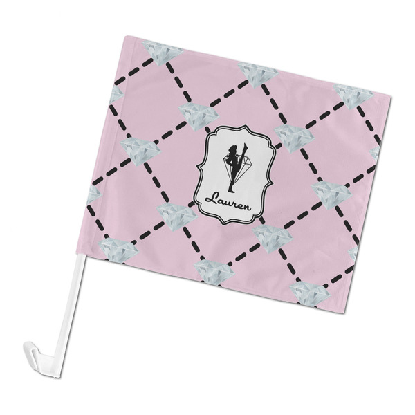 Custom Diamond Dancers Car Flag - Large (Personalized)