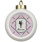 Diamond Dancers Ceramic Ball Ornament (Personalized)