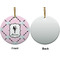 Diamond Dancers Ceramic Flat Ornament - Circle Front & Back (APPROVAL)