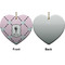 Diamond Dancers Ceramic Flat Ornament - Heart Front & Back (APPROVAL)