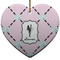 Diamond Dancers Ceramic Flat Ornament - Heart (Front)