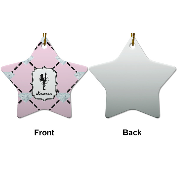 Diamond Dancers Ceramic Flat Ornament - Star Front & Back (APPROVAL)