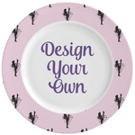 Diamond Dancers Ceramic Dinner Plates (Set of 4) (Personalized)