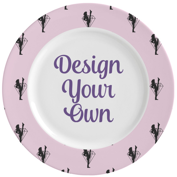 Custom Diamond Dancers Ceramic Dinner Plates (Set of 4) (Personalized)