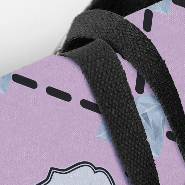 Diamond Dancers Closeup of Tote w/Black Handles