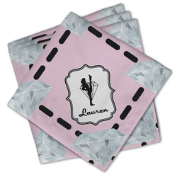 Diamond Dancers Cloth Cocktail Napkins - Set of 4 w/ Name or Text