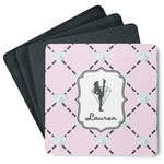 Diamond Dancers Square Rubber Backed Coasters - Set of 4 (Personalized)