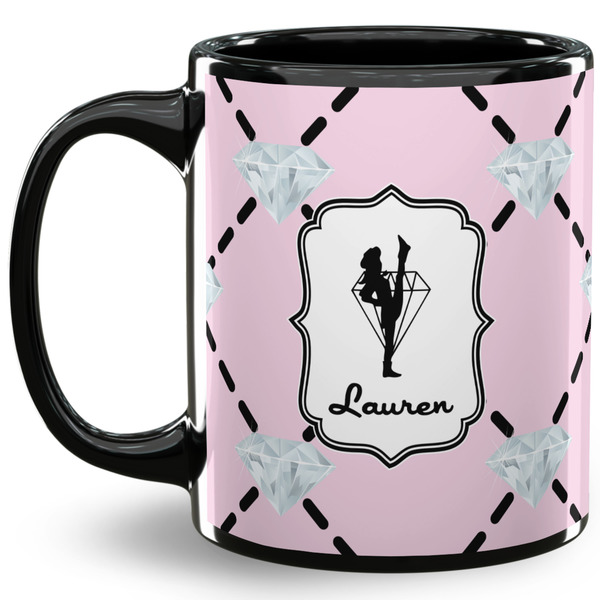 Custom Diamond Dancers 11 Oz Coffee Mug - Black (Personalized)