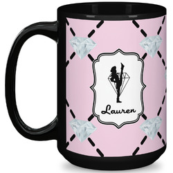 Diamond Dancers 15 Oz Coffee Mug - Black (Personalized)
