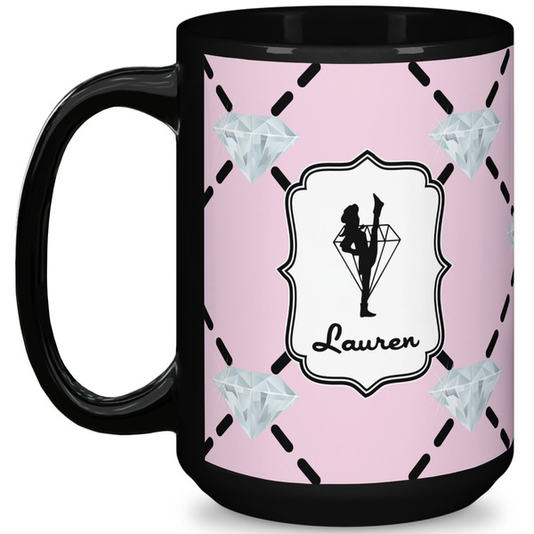 Custom Diamond Dancers 15 Oz Coffee Mug - Black (Personalized)