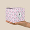 Diamond Dancers Cube Favor Gift Box - On Hand - Scale View