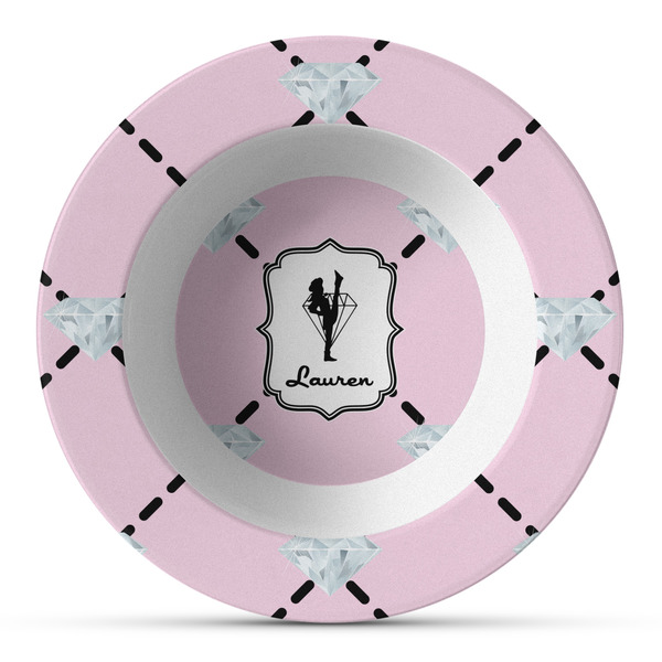 Custom Diamond Dancers Plastic Bowl - Microwave Safe - Composite Polymer (Personalized)