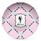 Diamond Dancers Microwave Safe Plastic Plate - Composite Polymer (Personalized)
