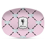Diamond Dancers Plastic Platter - Microwave & Oven Safe Composite Polymer (Personalized)