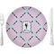 Diamond Dancers 10" Glass Lunch / Dinner Plates - Single or Set (Personalized)