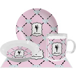 Diamond Dancers Dinner Set - Single 4 Pc Setting w/ Name or Text