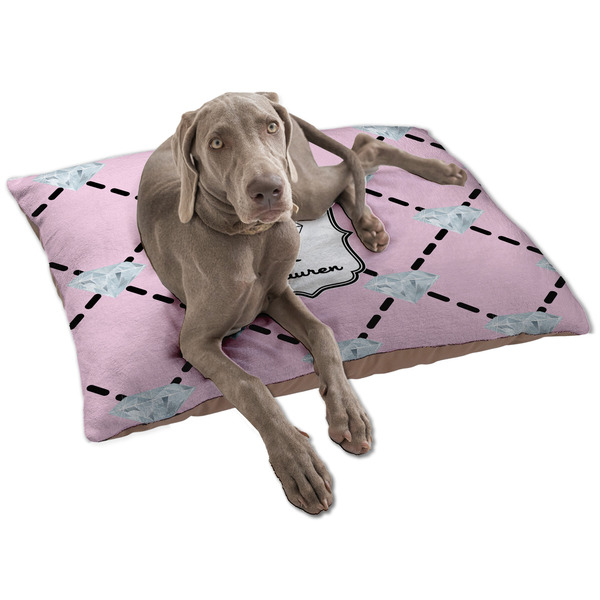 Custom Diamond Dancers Dog Bed - Large w/ Name or Text