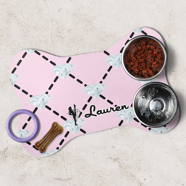 Diamond Dancers Dog Bone Shaped Mat Lifestyle