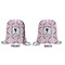 Diamond Dancers Drawstring Backpack Front & Back Small