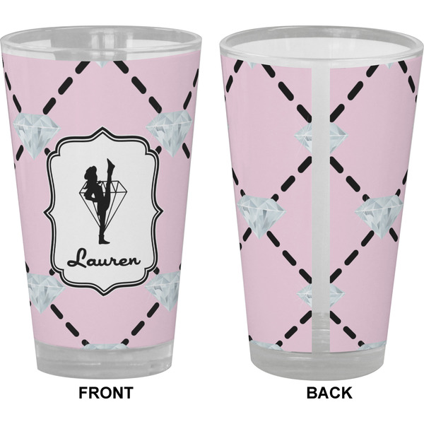 Diamond Dancers Pint Glass - Full Color - Front & Back Views