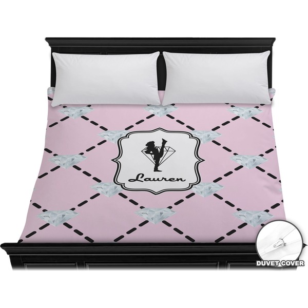 Custom Diamond Dancers Duvet Cover - King (Personalized)
