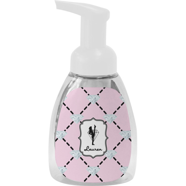 Custom Diamond Dancers Foam Soap Bottle - White (Personalized)