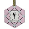Diamond Dancers Frosted Glass Ornament - Hexagon