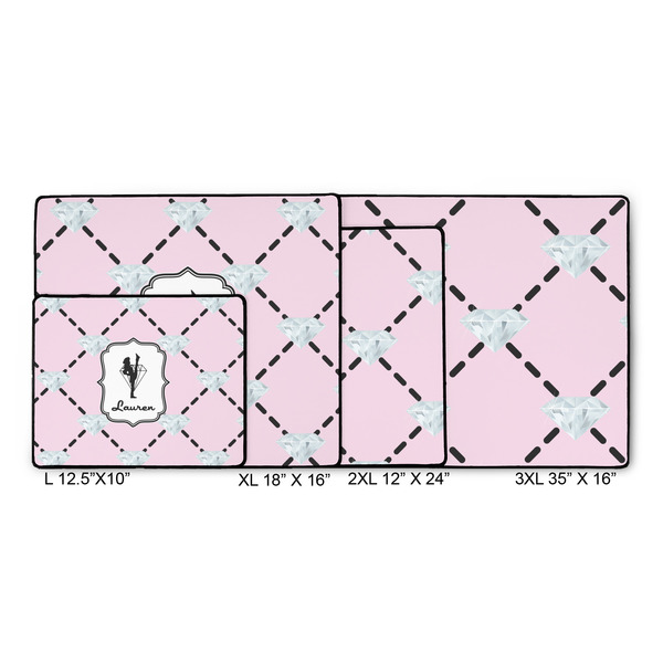 Diamond Dancers Gaming Mats - SIZE CHART