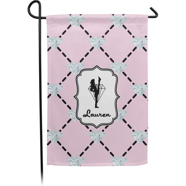 Custom Diamond Dancers Small Garden Flag - Single Sided w/ Name or Text